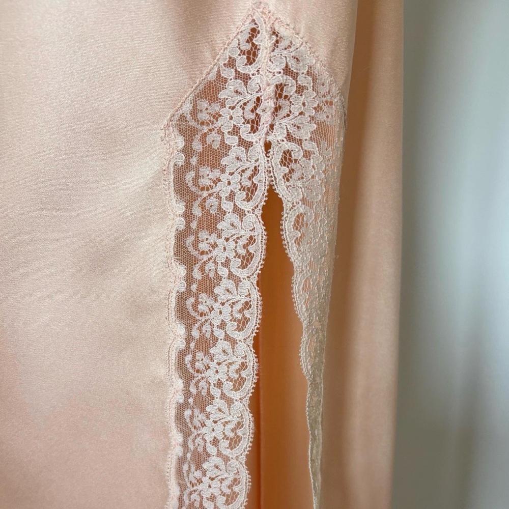 Dior Peach Satin Chemise with Lace - Picture 2 of 7